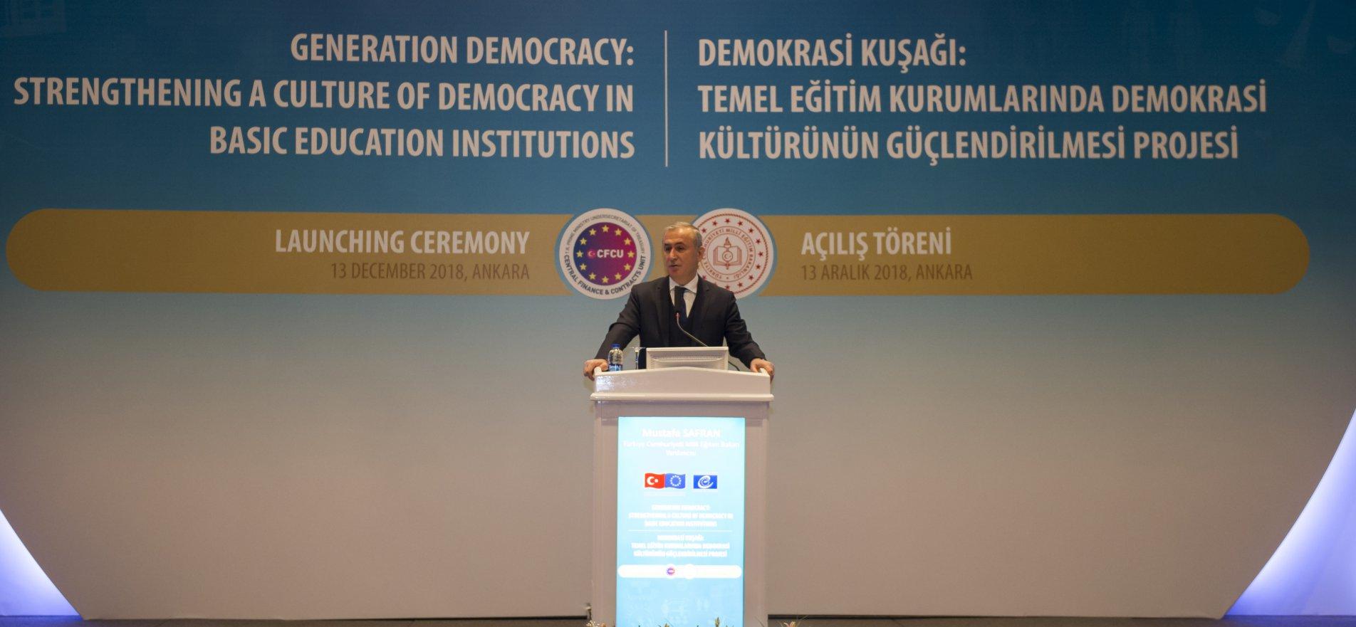 "TEMEL EĞİTİM KURUMLARINDA DEMOKRASİ KÜLTÜRÜNÜN GÜÇLENDİRİLMESİ PROJESİ"